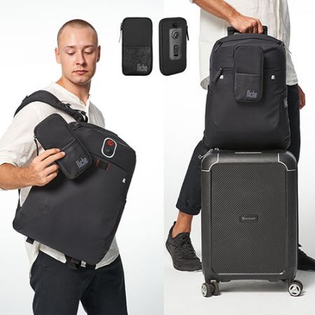 Rejse 
    Rygsæk/sportstaske med laptop-sleeve og tilbehørspose via magnetspænde